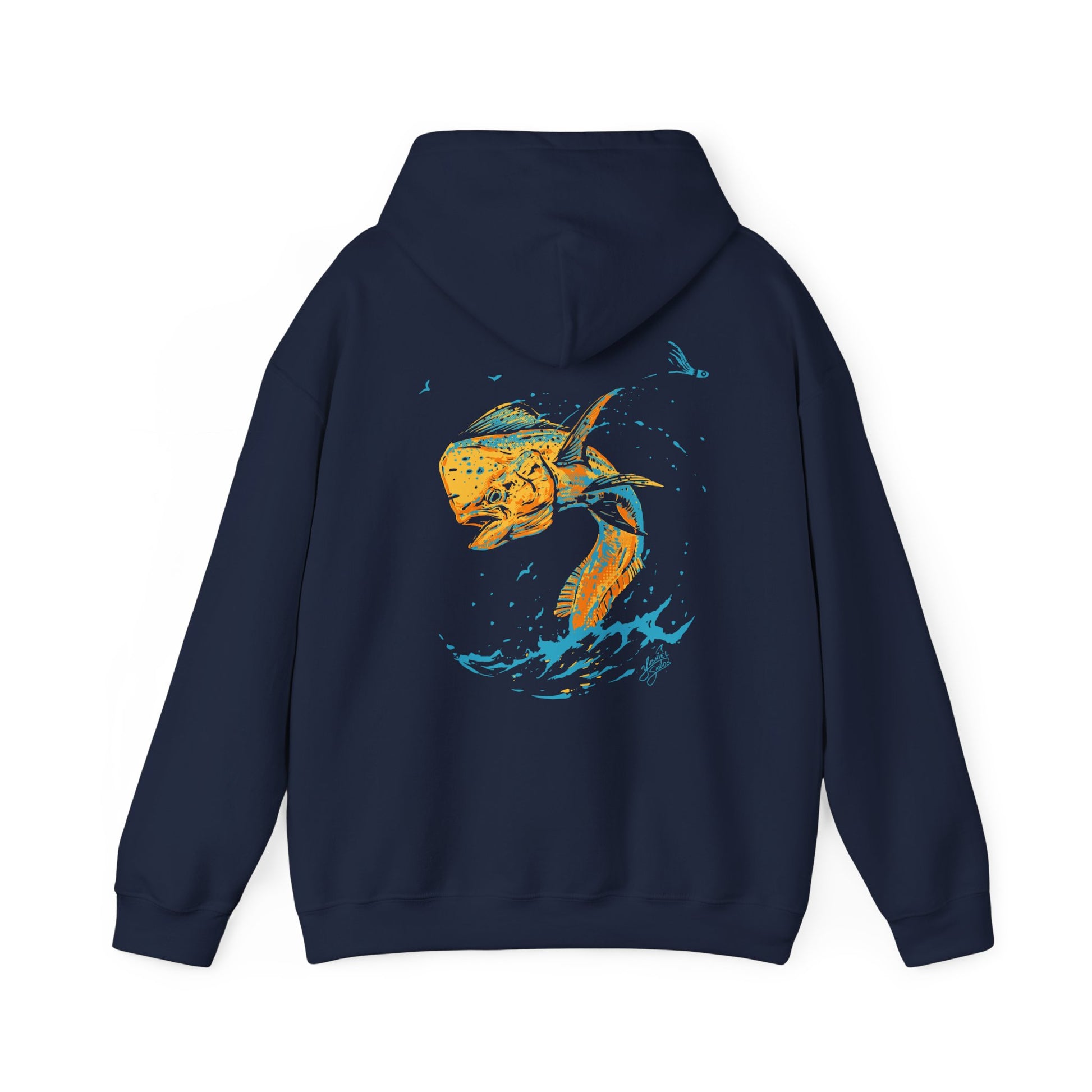 Navy Hoodie-Mahi Jumping Design