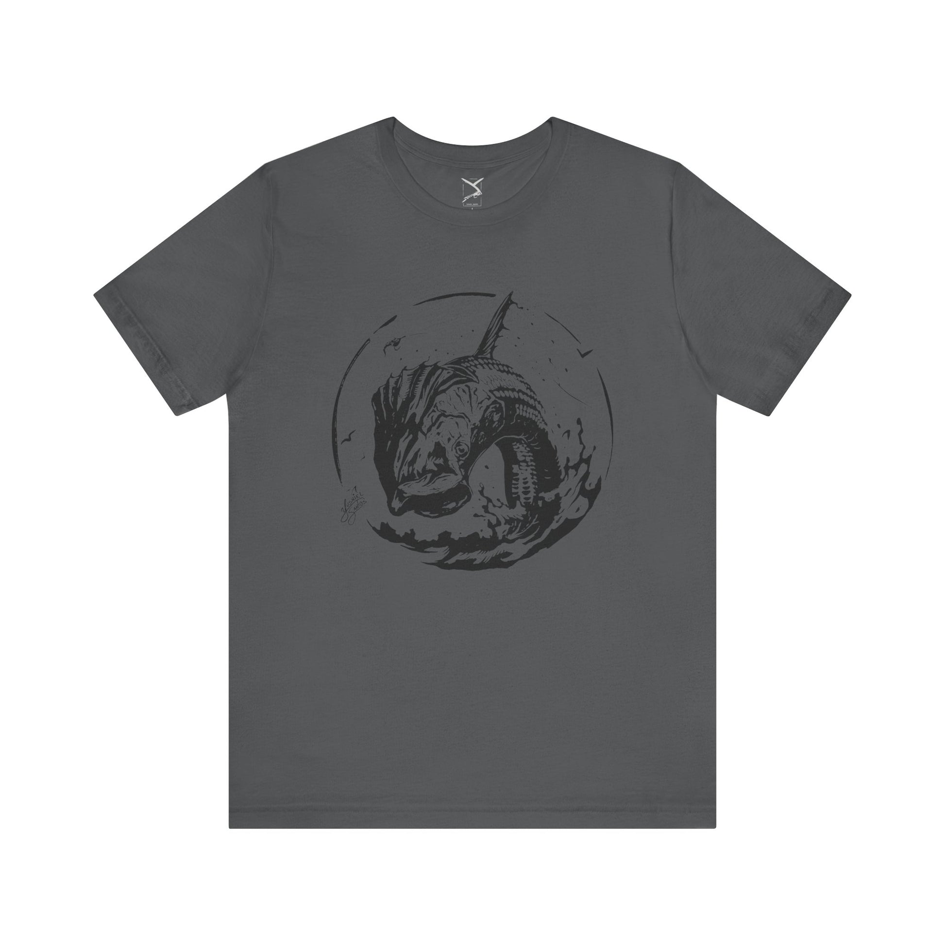 tarpon fish-graphic  gray T-shirt