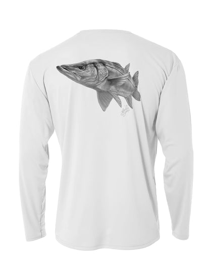 snook-white performance shirt