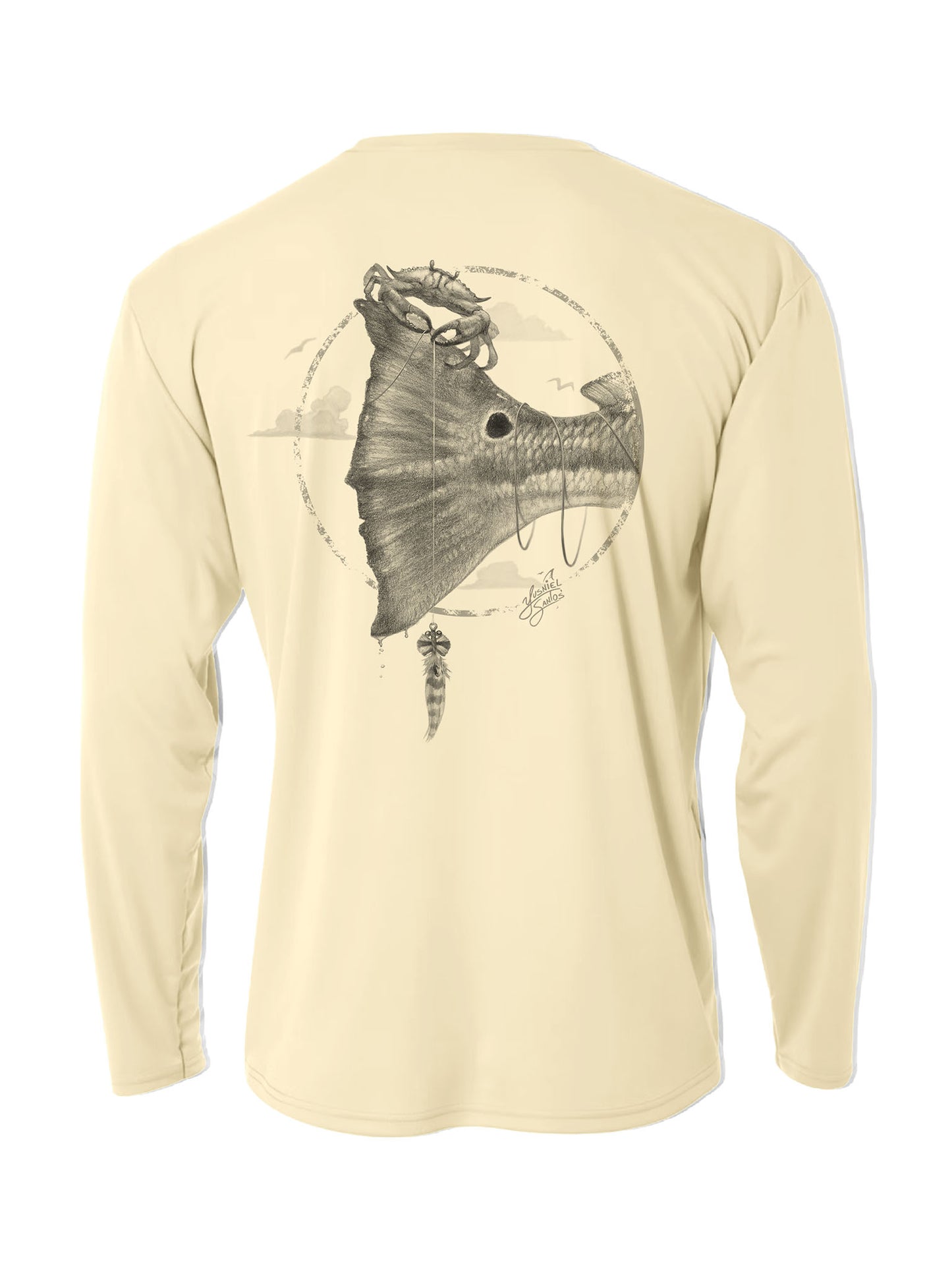 redfish tail design-fishing shirt