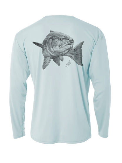 redfish design-fishing shirt