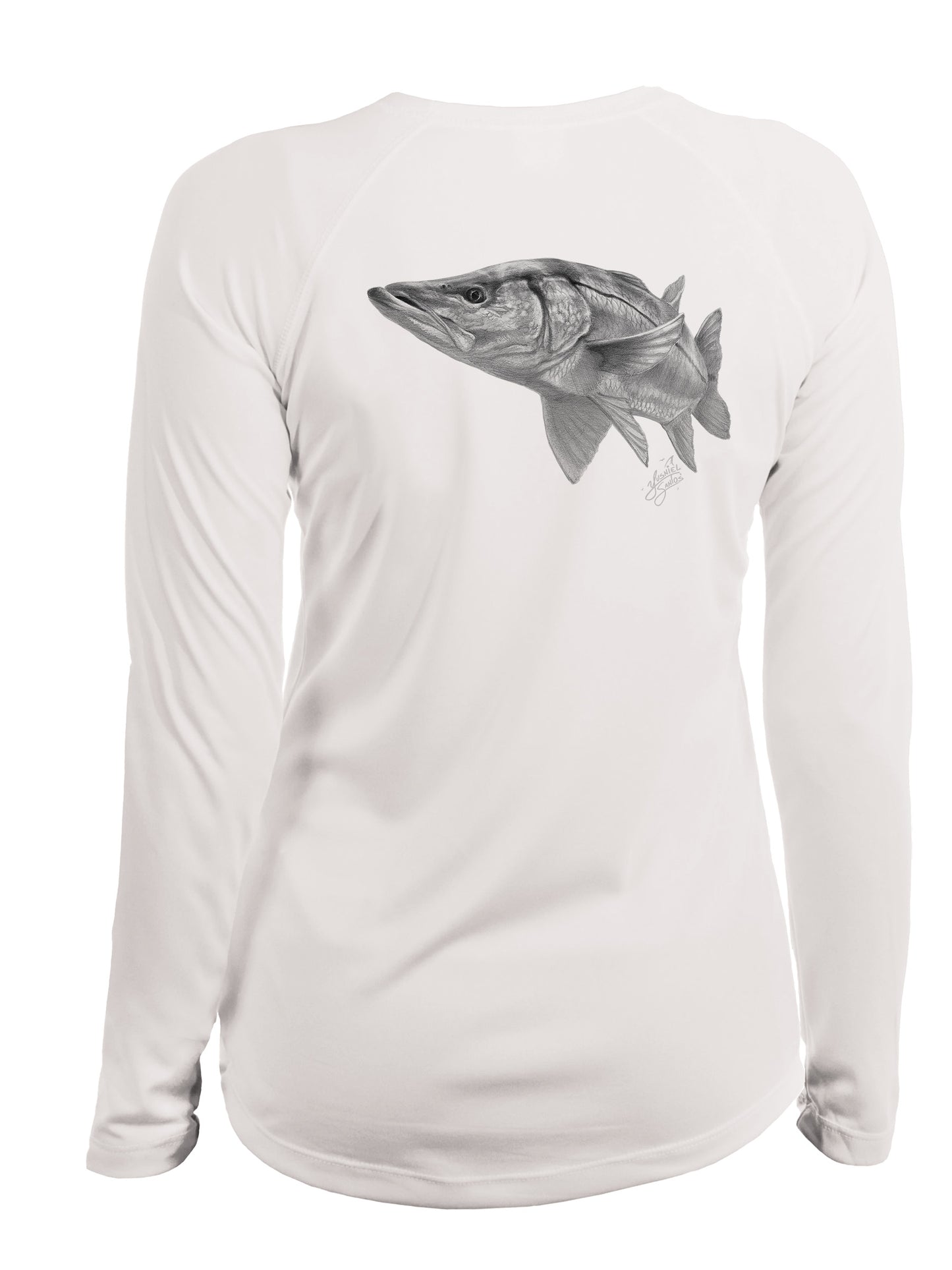 snook design-white long sleeve shirt