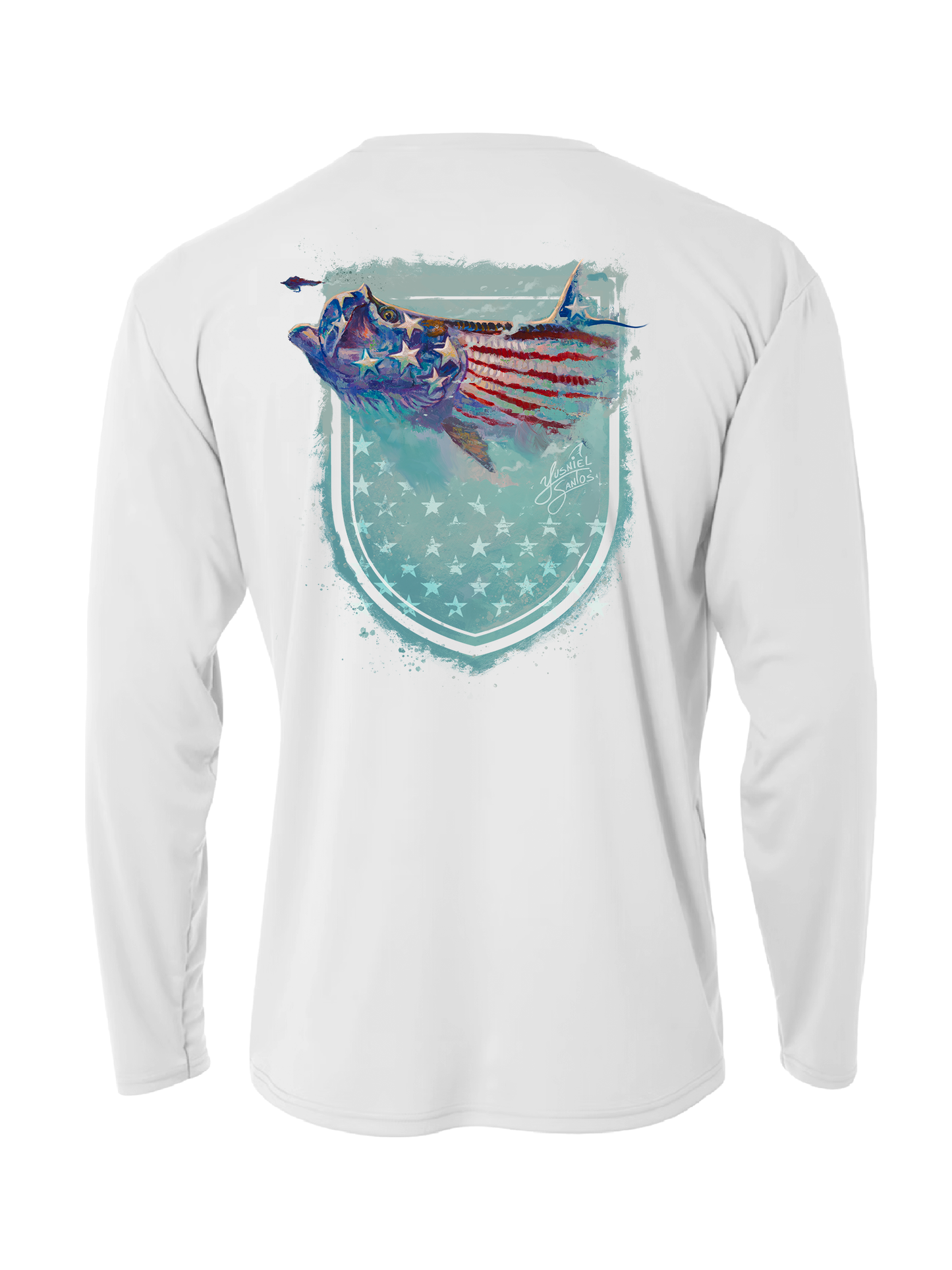 American Flag Tarpon Performance Fishing Shirt