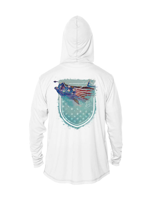 American Flag Tarpon Fishing Hoodie