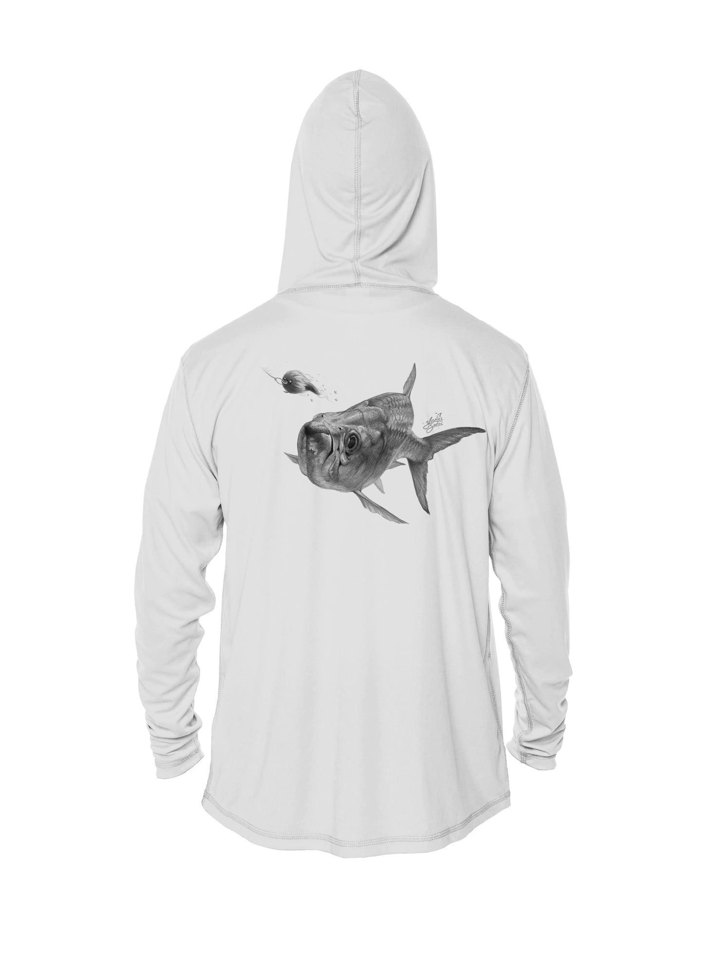 tarpon design-silver hoodie