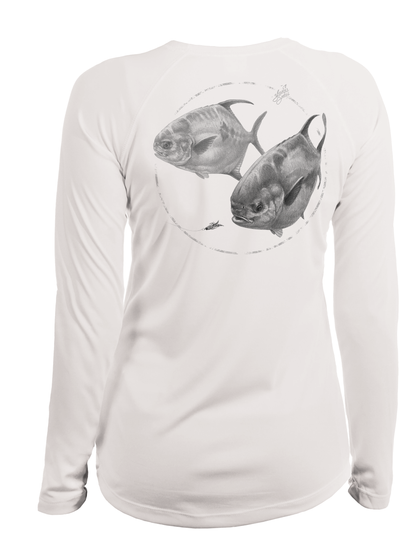 permit design on a performance long sleeve shirt 